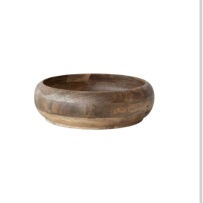 Mango Wood Bowl, Natural