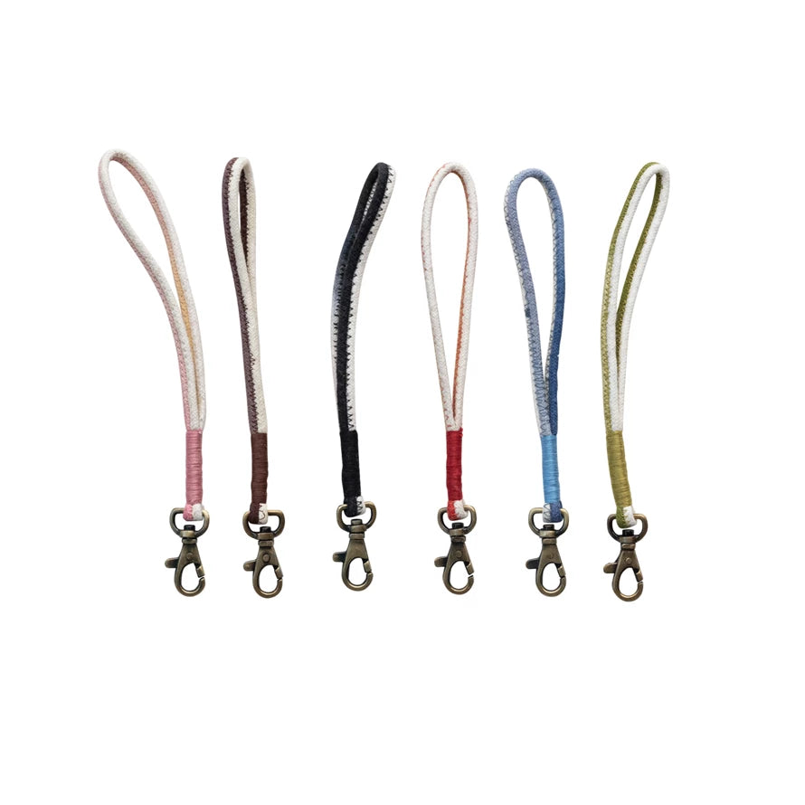 Accessories - Cotton Rope & Metal Ombré Keychain