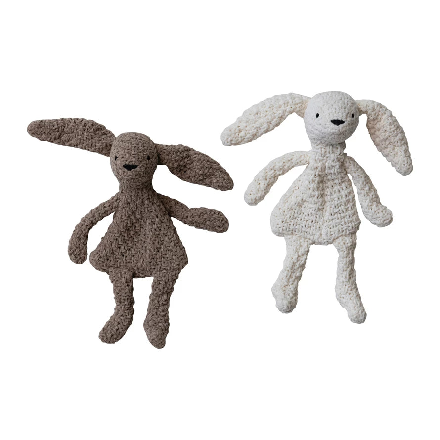 Baby - Knit Chenille Bunny Toy