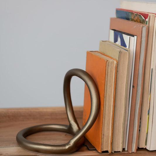 Decor - Bookend, Abstract Brass