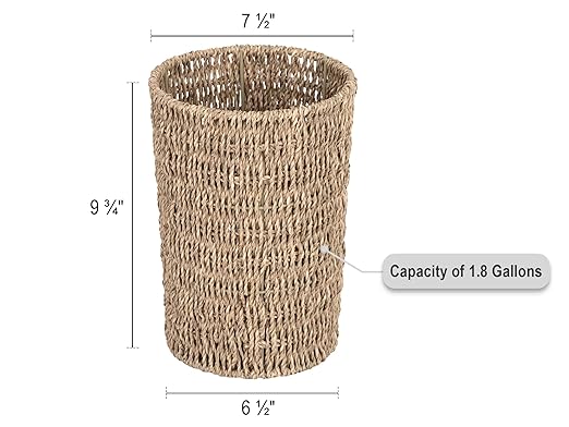 Basket - Waste Bin, Wicker