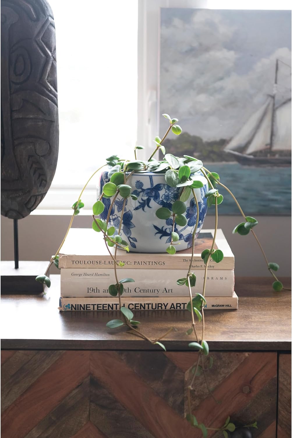 Planter - Stoneware with Floral Pattern