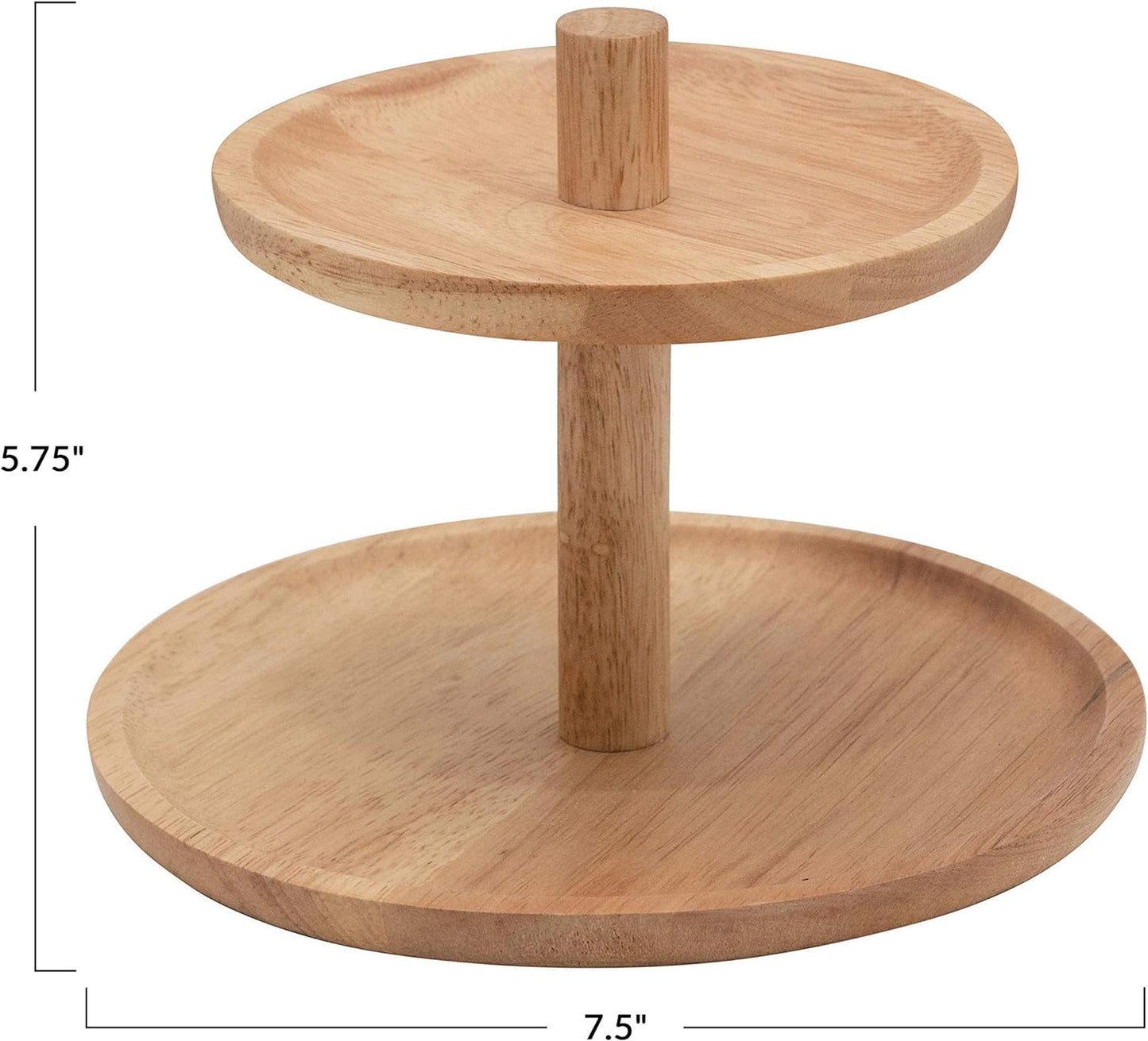 Tray - Two Tiered Rubberwood