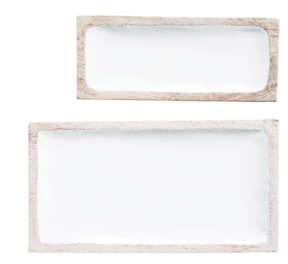 Tray - White Enamel