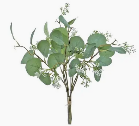 Plant - Faux Eucalyptus Stems, Sage and Cream