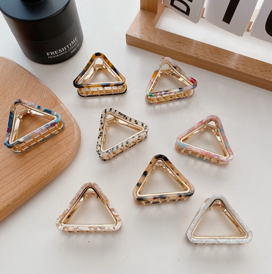 Bath and Beauty - Hair Clip, Triangular with a Touch of Gold