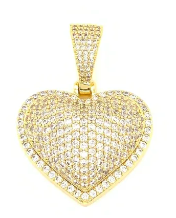 Jewelry - Charm, CZ Heart Charm