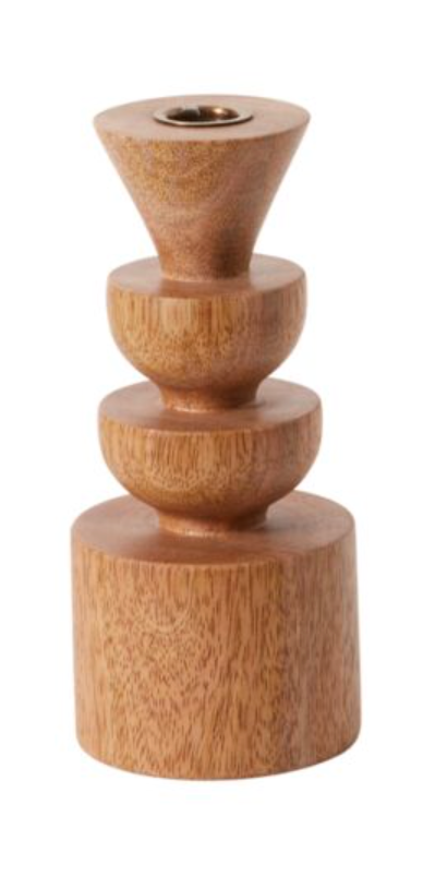 Candlestick - Wooden, Stacked