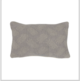 14" x 9" Woven Cotton Jacquard Lumbar Pillow