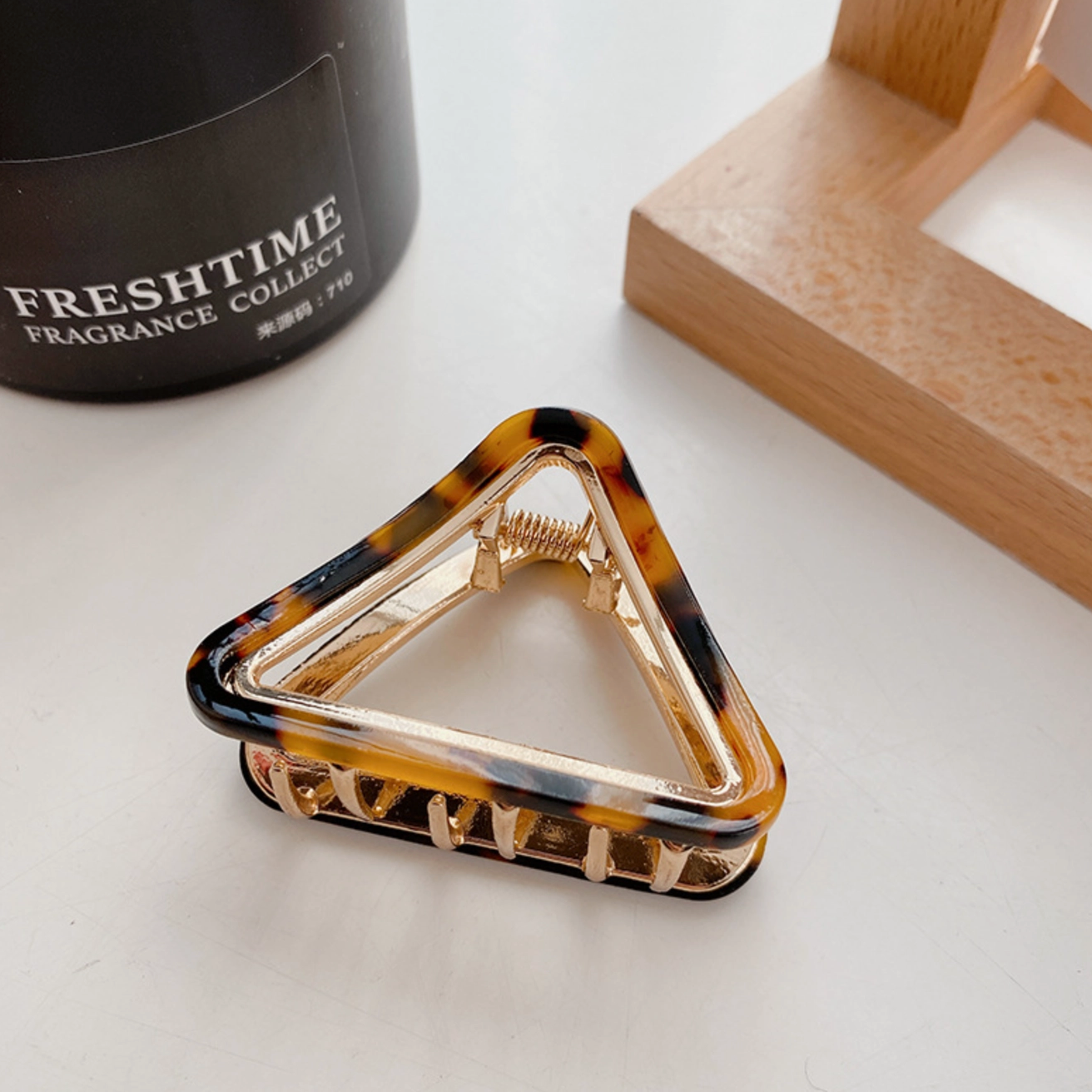 Bath and Beauty - Hair Clip, Triangular with a Touch of Gold