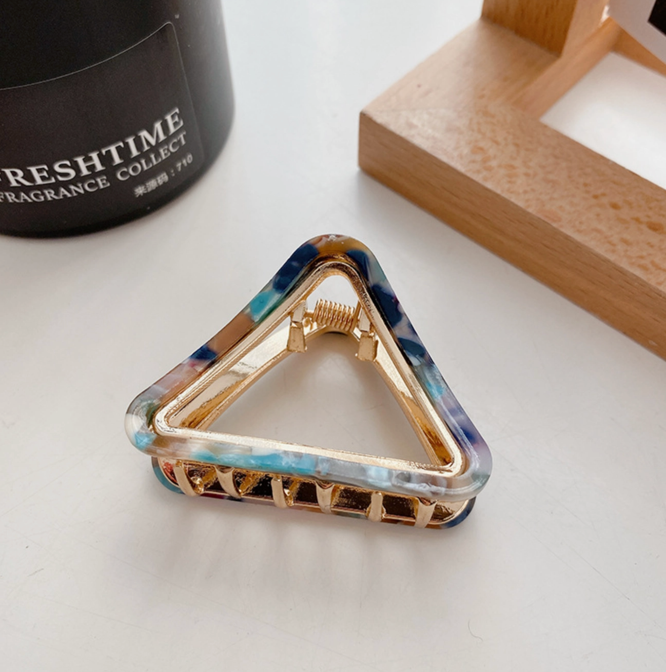 Bath and Beauty - Hair Clip, Triangular with a Touch of Gold