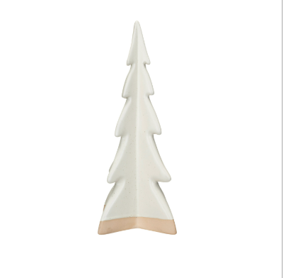 Stoneware Tree, Reactive Glaze, Cream Color & Unglazed (Each One Will Vary)