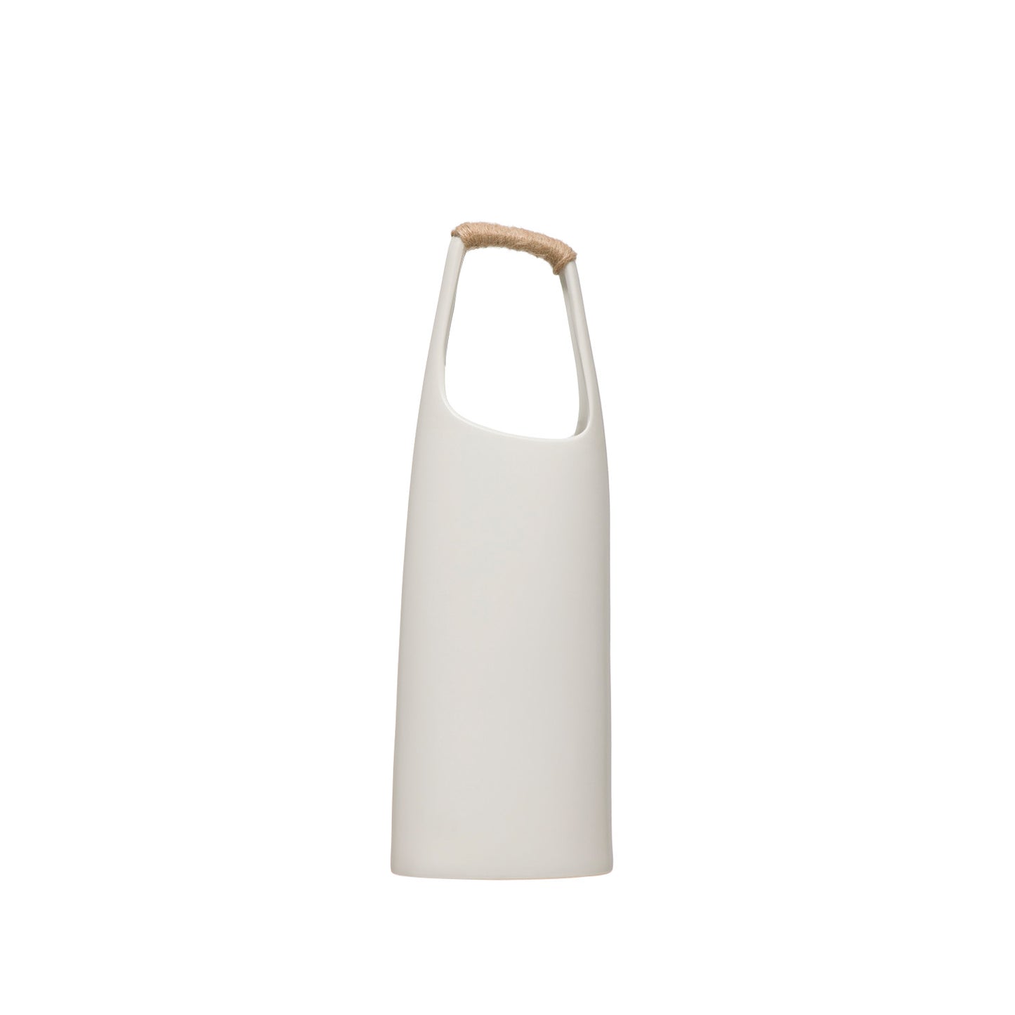 Vase with Rattan Wrapped Handle