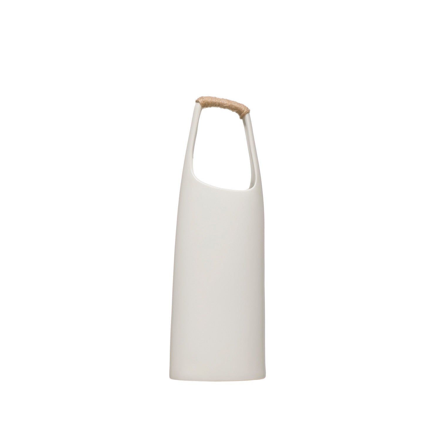 Vase with Rattan Wrapped Handle