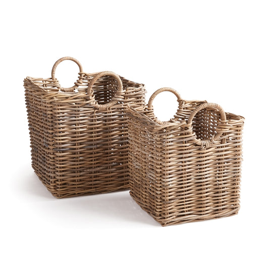 Basket - Square Rattan with Handles