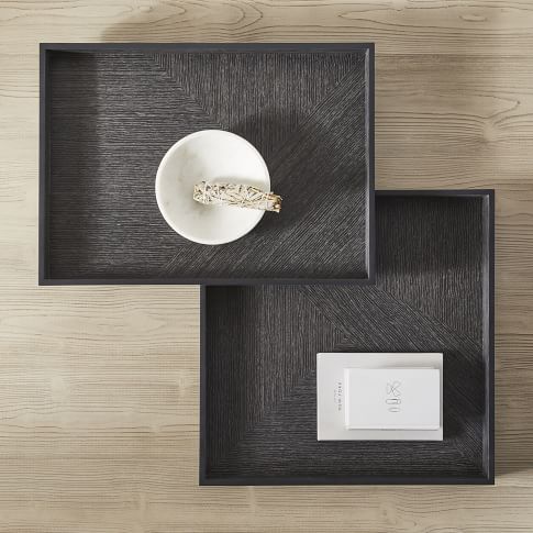 Tray - Black Engineered Wood