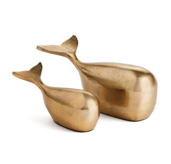 Decor - Brass Whale Sculptures