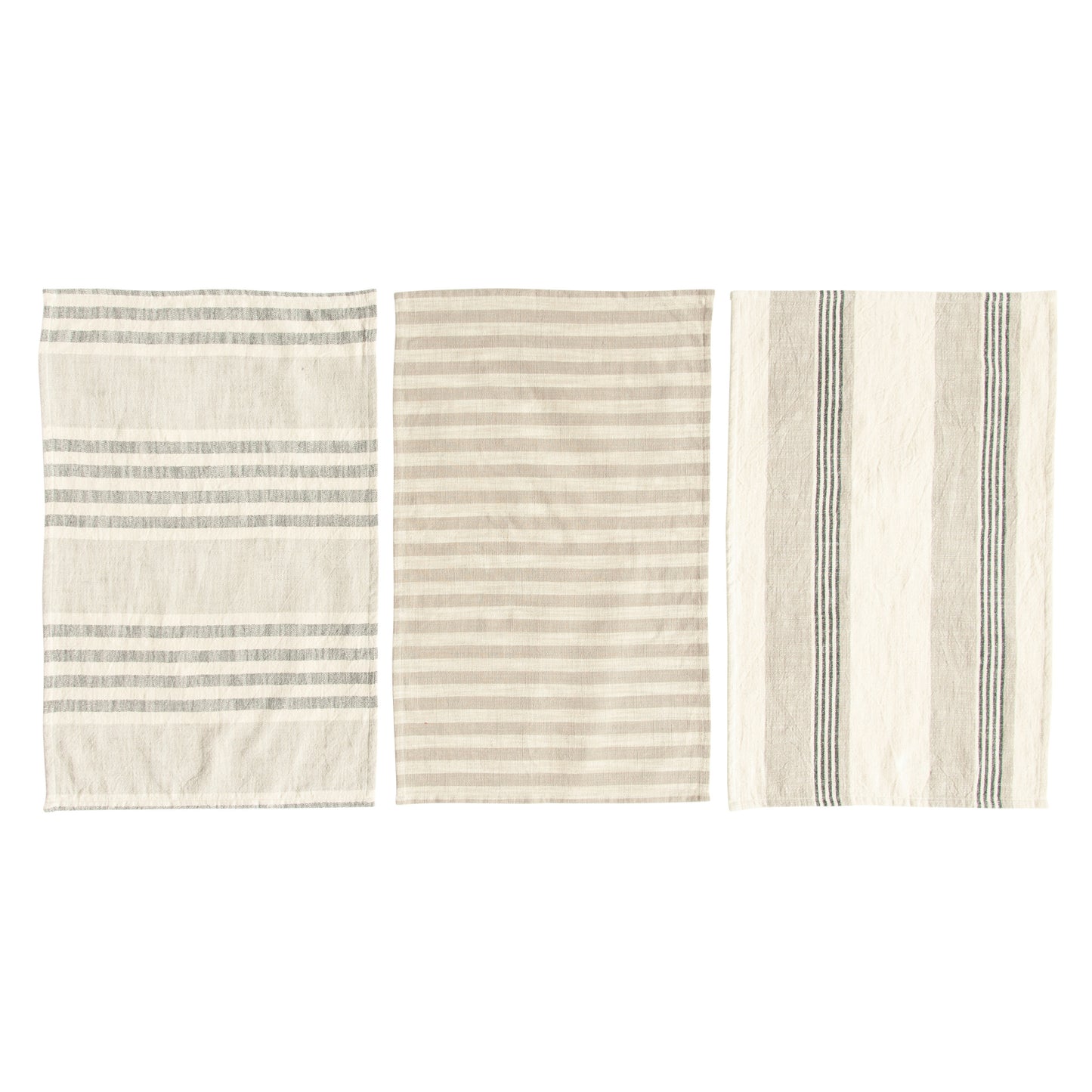 Kitchen Accessory - Tea Towels, Neutral Stripes