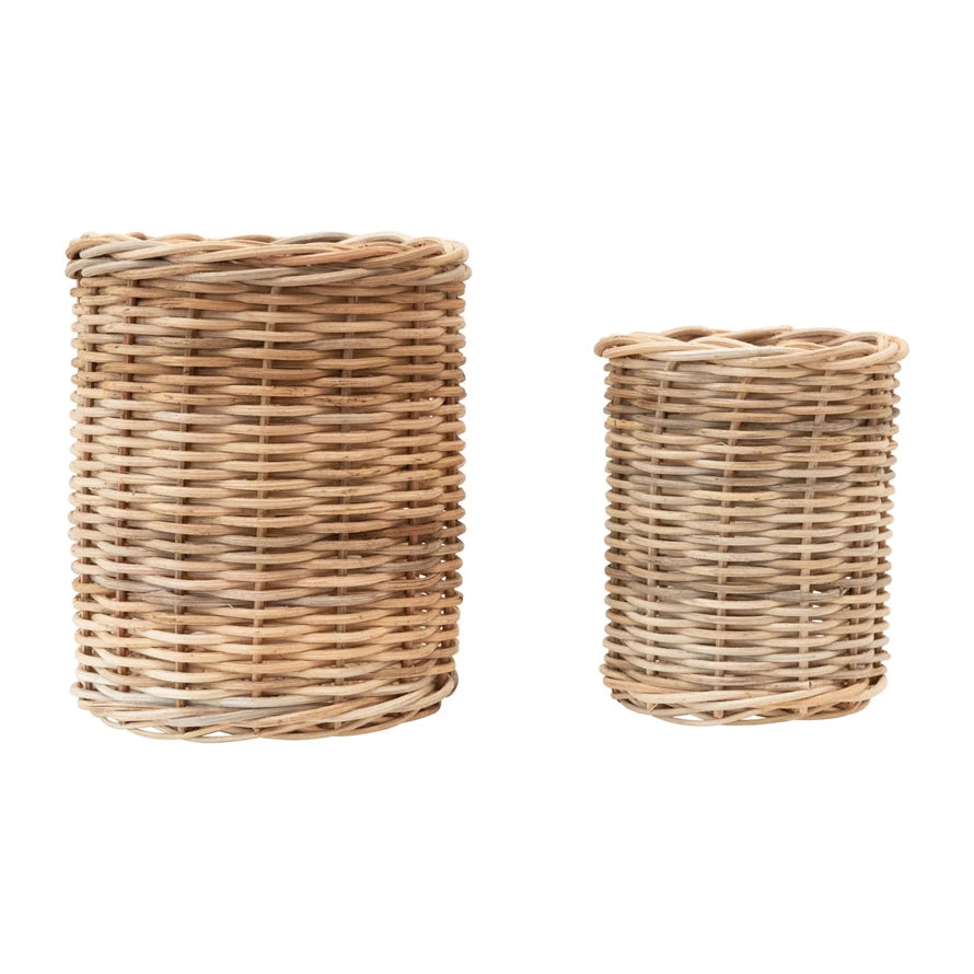 Basket - Hand-Woven Wicker Basket/Container