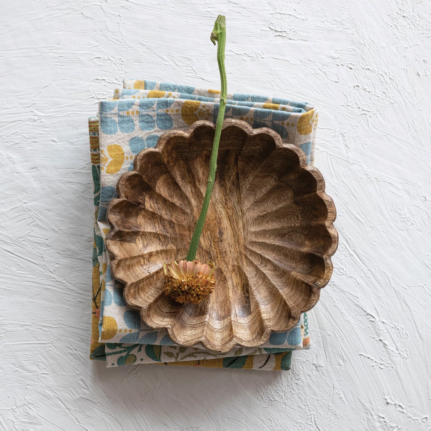 Bowl - Scalloped Mango Wood