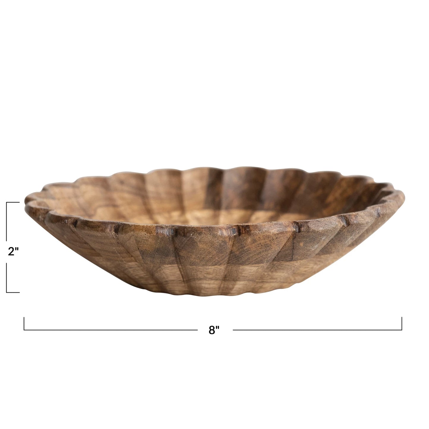 Bowl - Scalloped Mango Wood