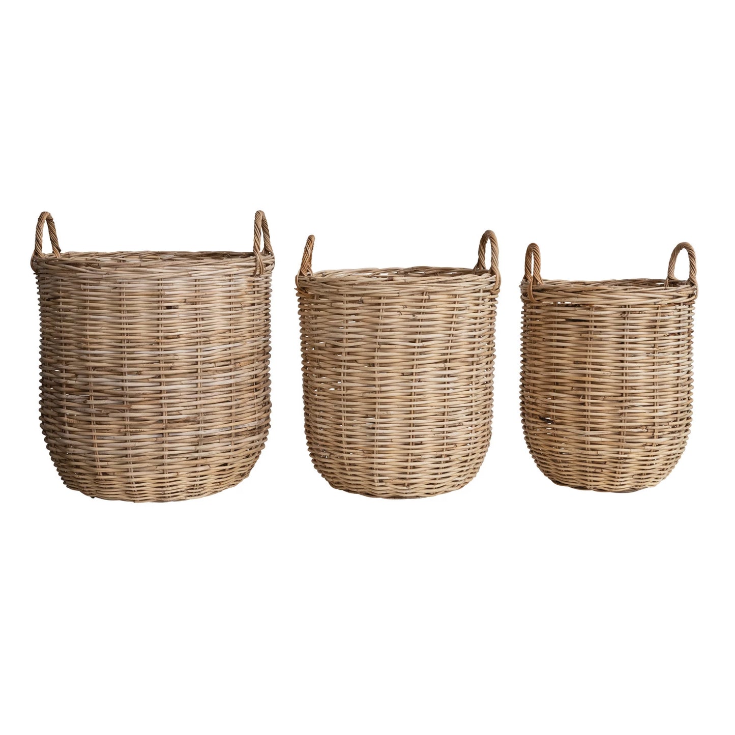 Basket - Hand-Woven Rattan Baskets w/ Handles