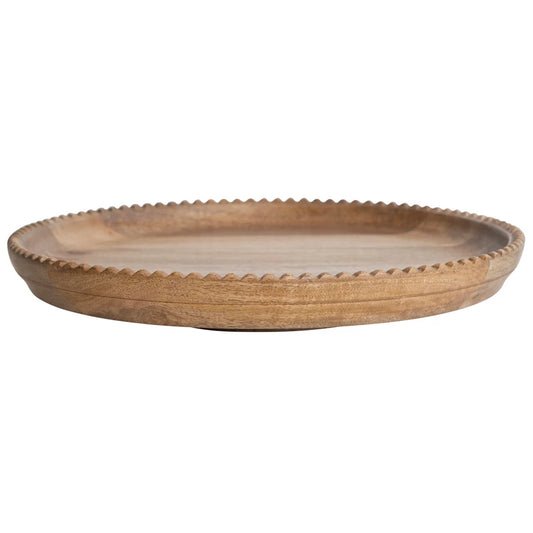 Tray - Lazy Susan with Scalloped Edge