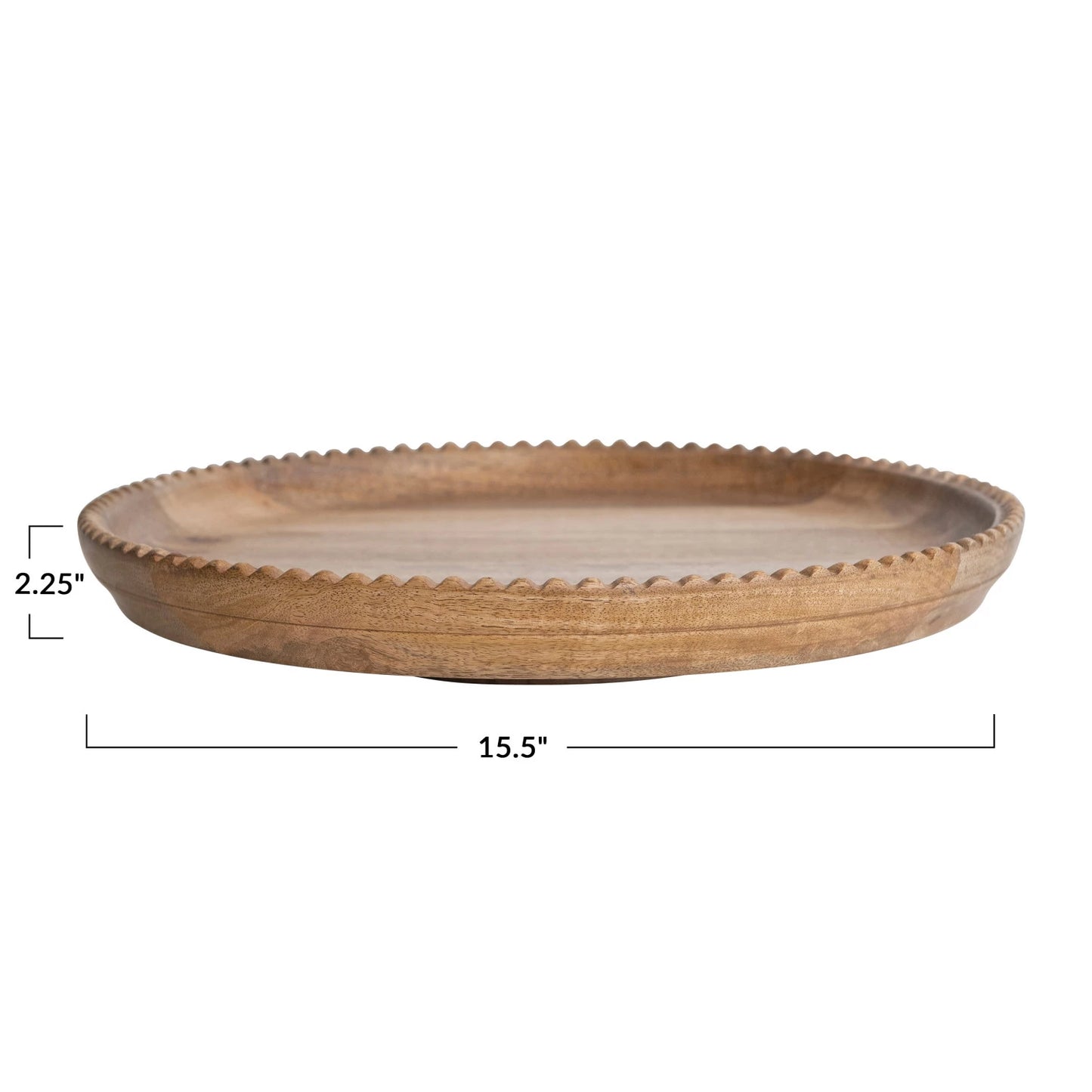 Tray - Lazy Susan with Scalloped Edge