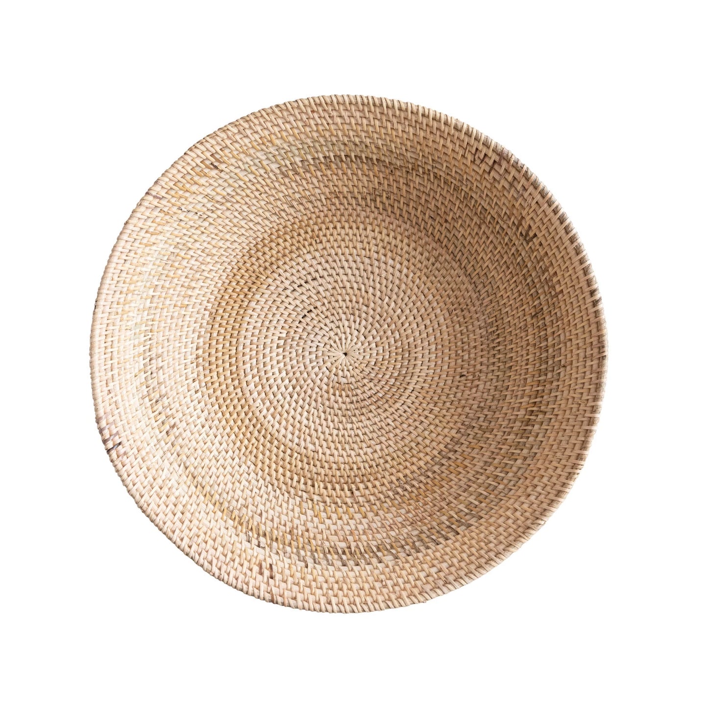 Bowl - Footed, Hand-Woven Rattan