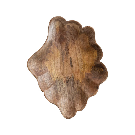 Bowl - Mango Wood Scalloped, Wavy