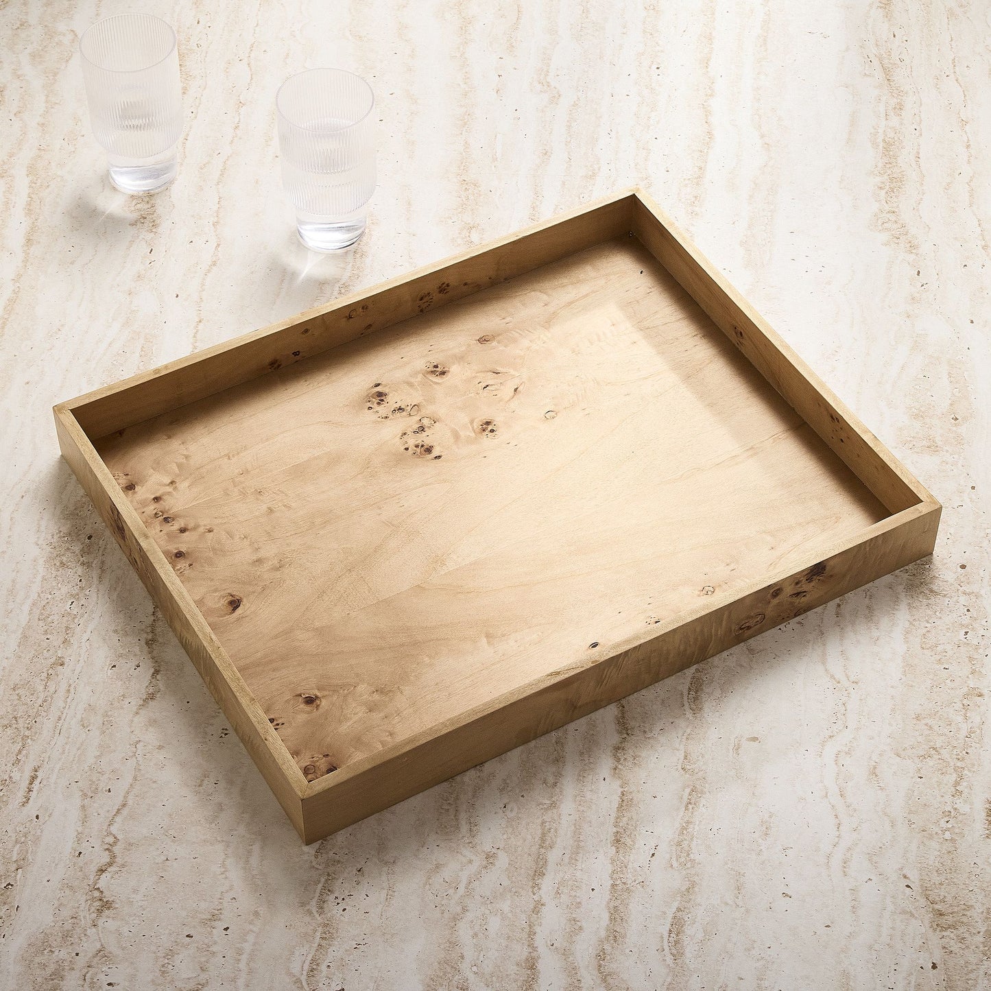 Tray - Burled Wood, Rectangle